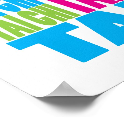 Poster Tai Chi coloré (Coin)