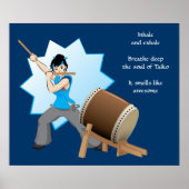 Poster Taiko A L'Air Génial (Art + Haiku) (Devant)