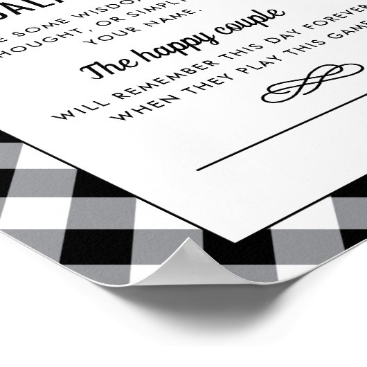 Poster Tailgate Celebrate Black Wedding shower Game (Coin)