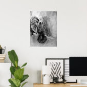 Poster taille de l'affiche d'éléphant 18x24 (Bureau à domicile)