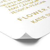 Poster Taille du panneau du programme de mariage Calligra (Coin)