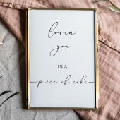 Poster T'Aimer Est Un Gâteau | SIGNE Mariage DE Gâteau