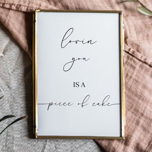 Poster T'Aimer Est Un Gâteau | SIGNE Mariage DE Gâteau