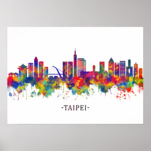Poster Taipei Taiwan Skyline