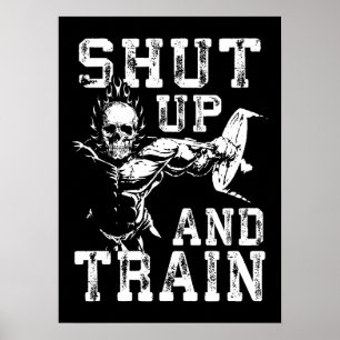 Poster Tais-Tête Et Train - Motivation De L'Entraînement