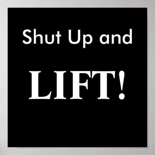 Poster Tais-toi et, LIFT ! (Devant)