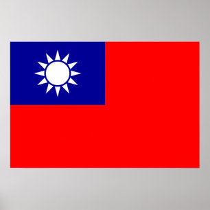 Poster Taïwan République Drapeau de Chine, Asia Post