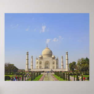 Poster Taj Mahal, a mausoleum located in Agra, India,