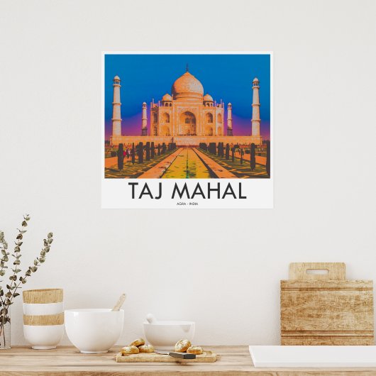 Poster Taj Mahal, Agra, Inde (Cuisine)