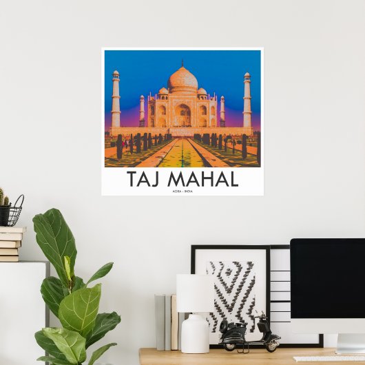 Poster Taj Mahal, Agra, Inde (Bureau à domicile)