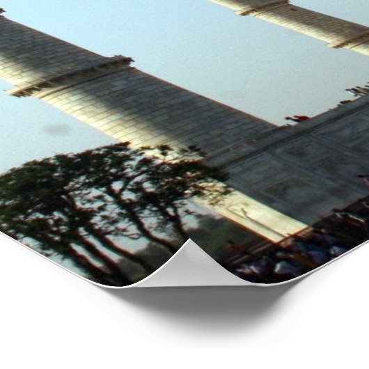 Poster taj mahal bleu (Coin)