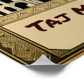 Poster Taj Mahal Design Vintage (Coin)