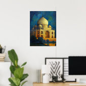 Poster Taj Mahal enchanté - Poste impressionniste d'art I (Bureau à domicile)