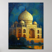 Poster Taj Mahal enchanté - Poste impressionniste d'art I (Devant)