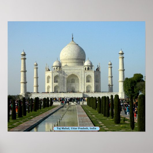 Poster Taj Mahal, Uttar Pradesh, Inde (Devant)
