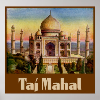 Poster Taj Mahal vintage