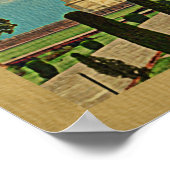 Poster Taj Mahal Vintage voyage Inde (Coin)