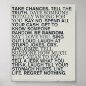 Poster Take Chances (Devant)