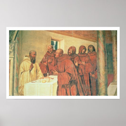 Poster Taking Communion, from the life of St. Benedict (f (Devant)