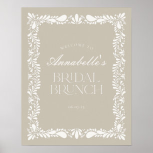 Poster Talavera beige Carrelage Fiesta Bridal Brunch Bien