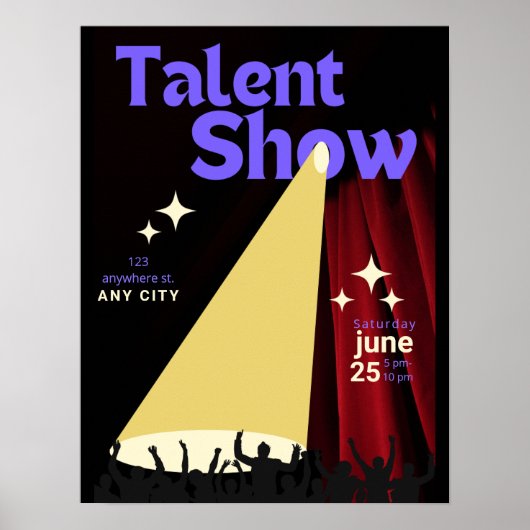 Poster Talent Show FLyer, Show Flyer, Talent Contest (Devant)