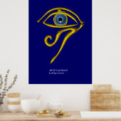 POSTER TALISMAN BLEU / OEIL D'HORUS D'OR (Cuisine)