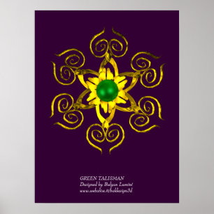 Poster TALISMAN VERT,pourpre