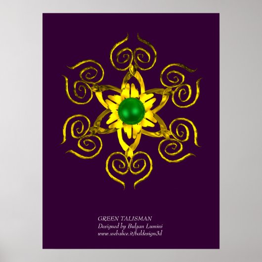 Poster TALISMAN VERT,pourpre (Devant)
