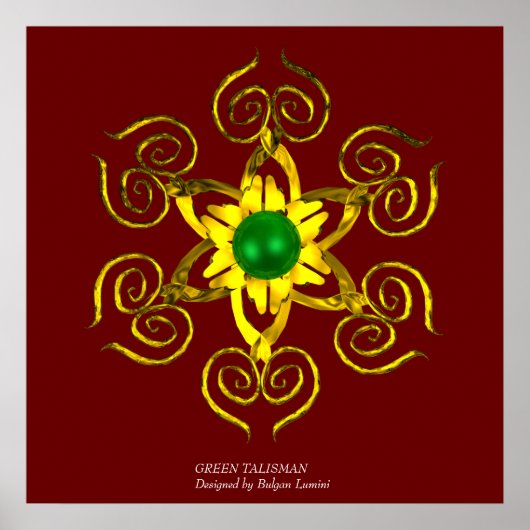 Poster TALISMAN VERT,rouge (Devant)