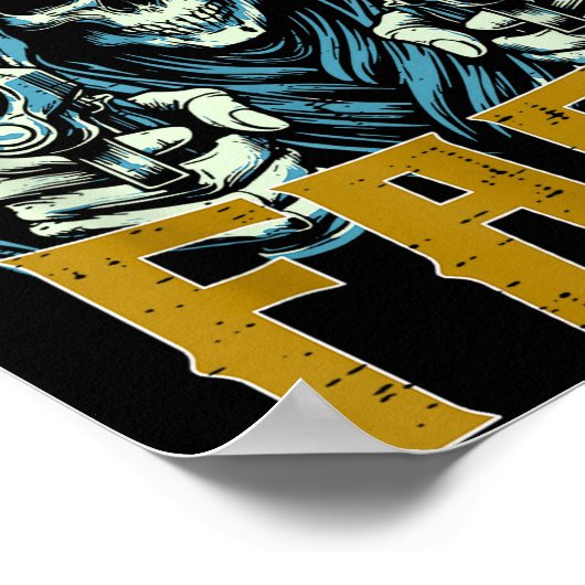 Poster Talk Behind Your Back Fart Skeleton Funny Saying M (Coin)