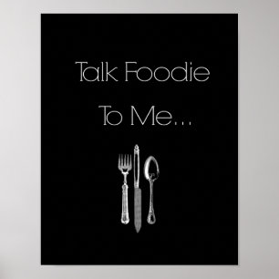 Poster Talk Foody to Me - Cuisine Mur Art