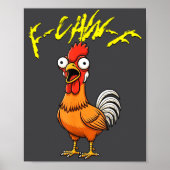 Poster Talking Funny Chicken  (Devant)