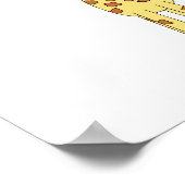 Poster Tall Cute Giraffe. Un dessin animé animal. (Coin)