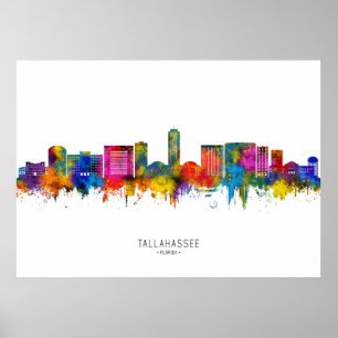 Poster Tallahassee Floride Skyline