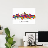 Poster Tallahassee USA Skyline (Bureau à domicile)