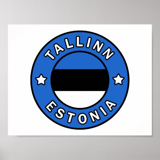 Poster Tallinn Estonie (Devant)