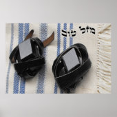 Poster Tallis & Tefillin - Mazel Tov En Hébreu (Devant)