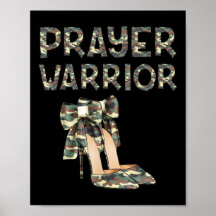 Poster Talons camouflés de guerrier de prière Arc Foi Die