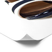 Poster talons et marguerites rayés (Coin)