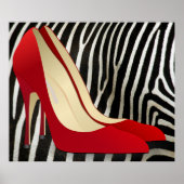 Poster talons hauts rouge (Devant)