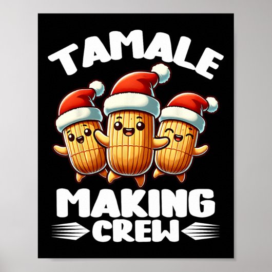 Poster Tamale Making Crew Mexican Food Family Corresponda (Devant)
