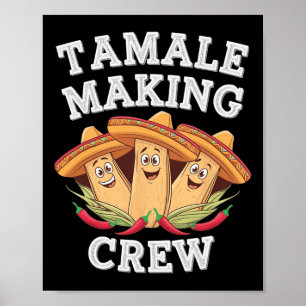 Poster Tamale Rendre l'équipage amusant Pajamas de Noël m