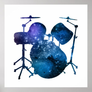 Poster Tambours Silhouette