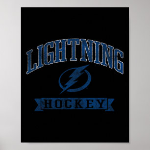 Poster Tampa Bay Lightning Hockey Vintage Gris Officielle