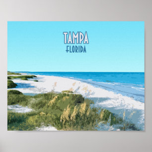 Poster Tampa Beach Floride Vintage