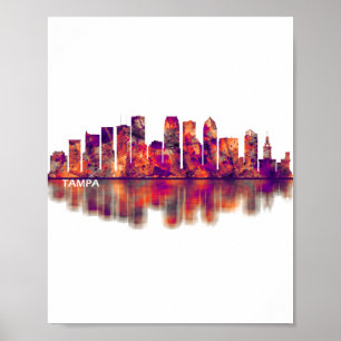 Poster Tampa Florida Skyline