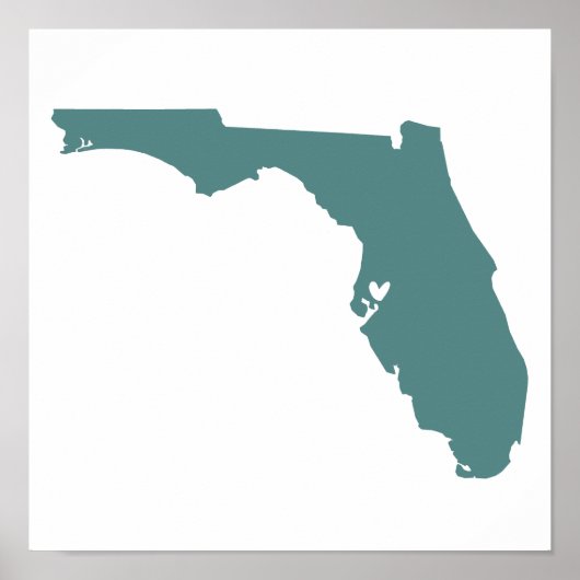 Poster Tampa, Floride Amour (Devant)