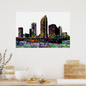 Poster Tampa, Floride en graffiti (Cuisine)