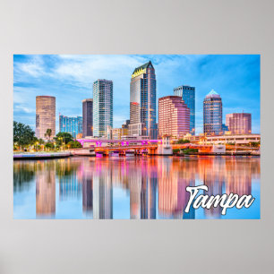 Poster Tampa, Floride, États-Unis