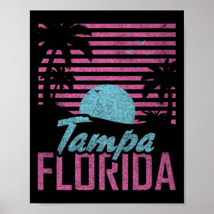 Poster Tampa Floride Fl Citron État Miami Vibes Plage Va
